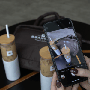 taking photos of coffee for social media